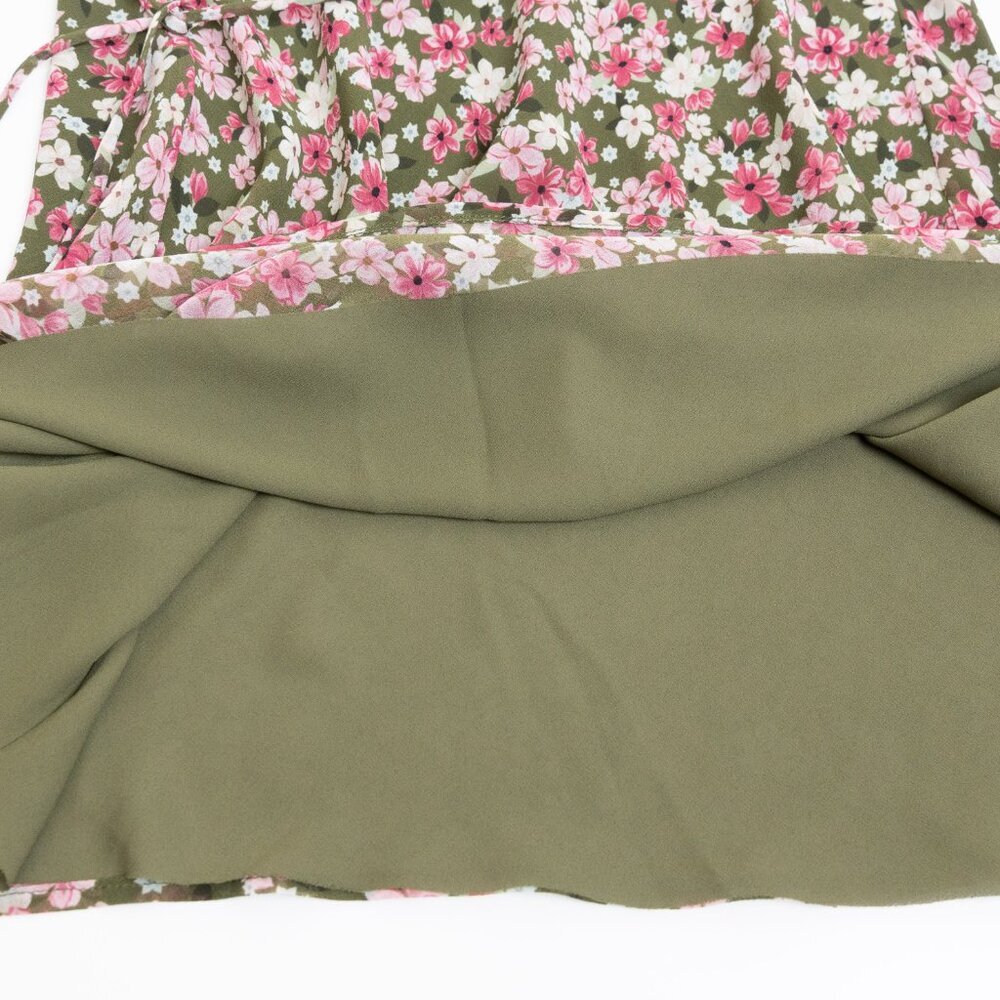 Aritzia Wilfred Terrace Dress Chiffon V Neck Dress Floral XS *Altered - Picture 12 of 13